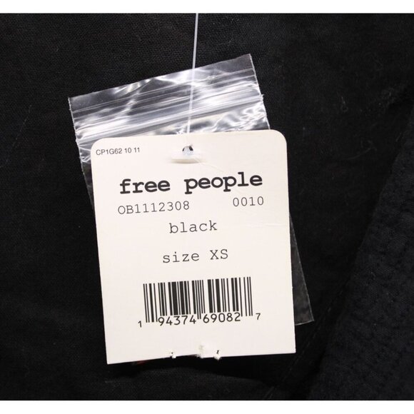 Free People Women's Black Gauze Rowan Oversize Blazer Jacket Sz XS - Picture 7 of 8